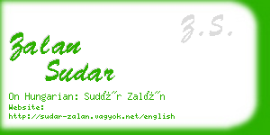 zalan sudar business card